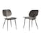 Armen Living Miki Mid-Century Black and Walnut Wood Dining Accent Chairs, PK2 LCMKSIWA - alternate 1